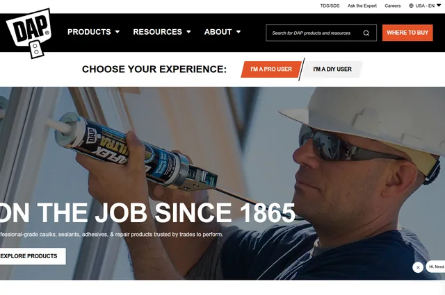 The relaunched dap.com homepage