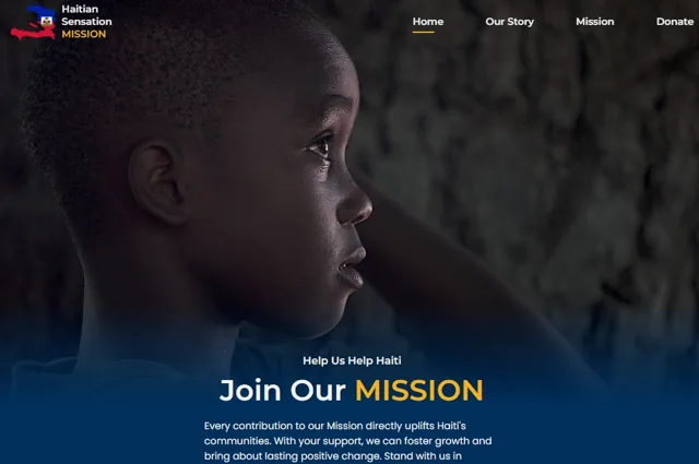 Haitian Sensation Mission nonprofit website homepage