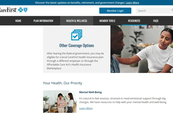CareFirst Supporting You Through Changes resource page for federal members